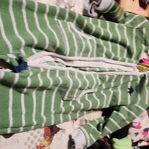 Green Striped Onesie Pajamas